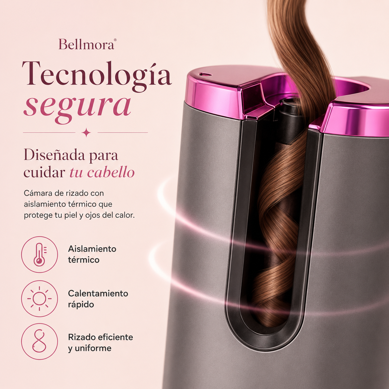 Bellmora AirCurl Rizador Automático Portátil