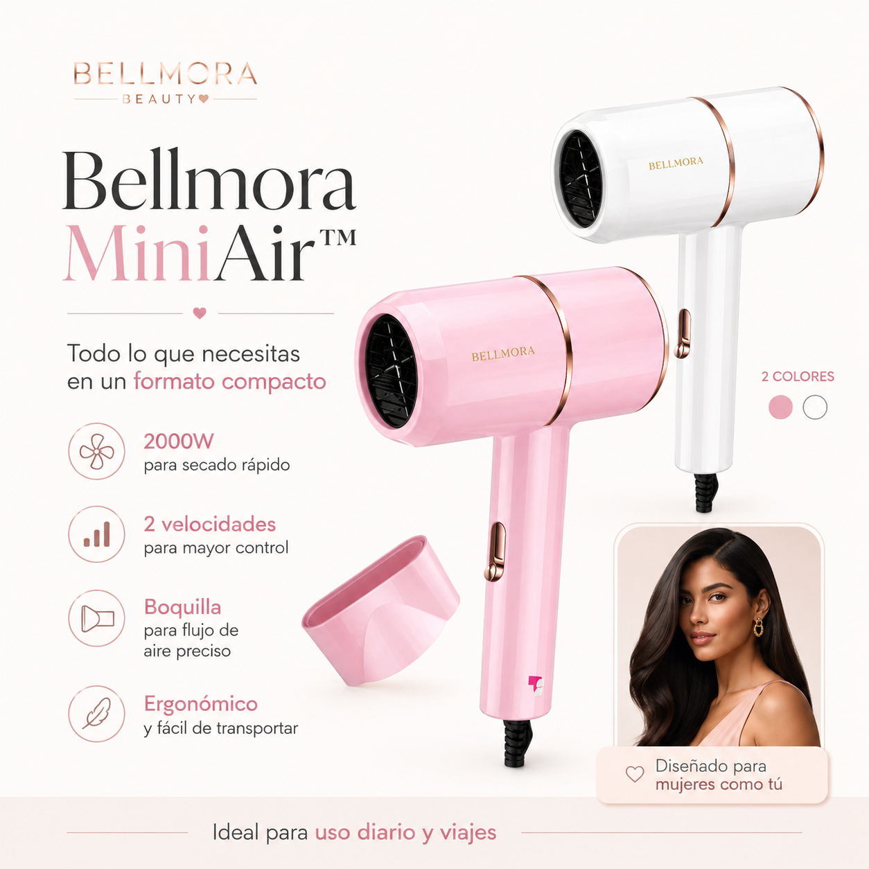 Bellmora MiniAir Mini Super Secador 2000W